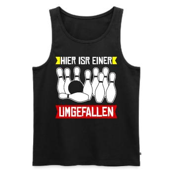 Kegeln Bowling Kegler Kegelverein - Männer Premium Bio Tank Top - Schwarz - Vorne - Michal (187cm)