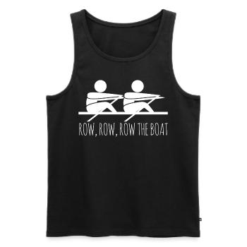 Rudern Kanu Kajak Rudersport Ruderer - Männer Premium Bio Tank Top - Schwarz - Vorne - AI Model Male 178 light (178cm)