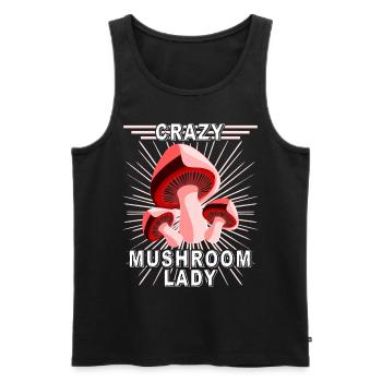 Mushroom Picker Mushroom Lady Mushroom Finder - Men's Premium Organic Tank Top - black - Front - Michal (187cm)