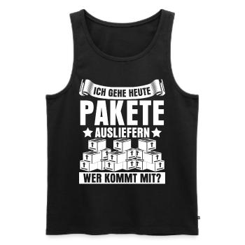 Paketzusteller Postbote Pakete Paketbote - Männer Premium Bio Tank Top - Schwarz - Vorne - AI Model Male 178 light (178cm)