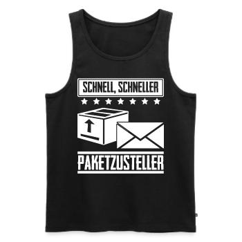Paketzusteller Postbote Paket Paketbote - Männer Premium Bio Tank Top - Schwarz - Vorne - AI Model Male 178 light (178cm)