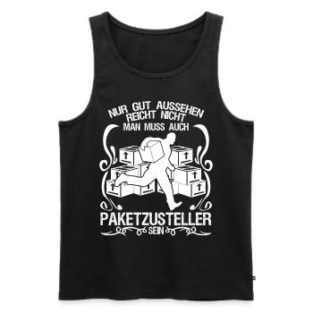 Paketzusteller Postbote Paketbote - Männer Premium Bio Tank Top - Schwarz - Vorne - Michal (187cm)