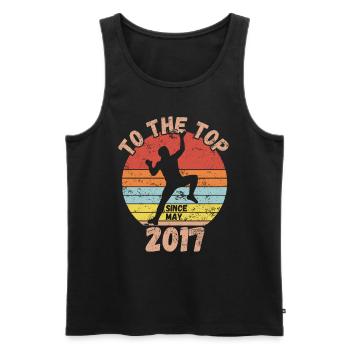 Geburtstag Klettern Bouldern seit Mai 2017 - Männer Premium Bio Tank Top - Schwarz - Vorne - Michal (187cm)