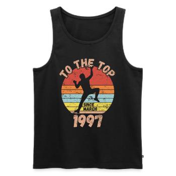 Geburtstag Klettern Bouldern seit März 1997 - Männer Premium Bio Tank Top - Schwarz - Vorne - Michal (187cm)