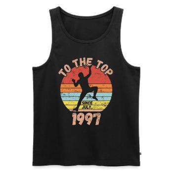 Geburtstag Klettern Bouldern seit Juli 1997 - Männer Premium Bio Tank Top - Schwarz - Vorne - Michal (187cm)