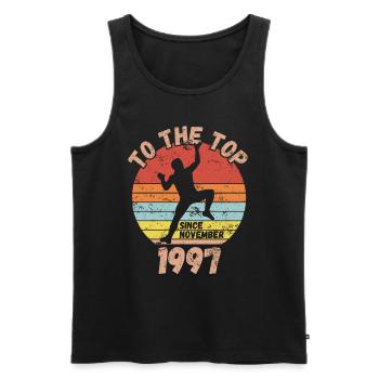 Geburtstag Klettern Bouldern seit November 1997 - Männer Premium Bio Tank Top - Schwarz - Vorne - Michal (187cm)