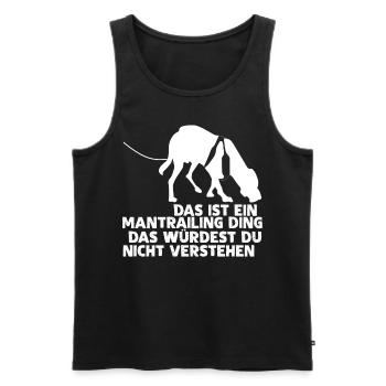 Mantrailing Suchhund Hund Mantrailer - Männer Premium Bio Tank Top - Schwarz - Vorne - Michal (187cm)
