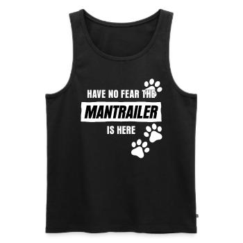 Mantrailing Recherche Chien Sniffer Chien Mantrailer - Débardeur bio Premium Homme - noir - Devant - AI Model Male 178 light (178cm)