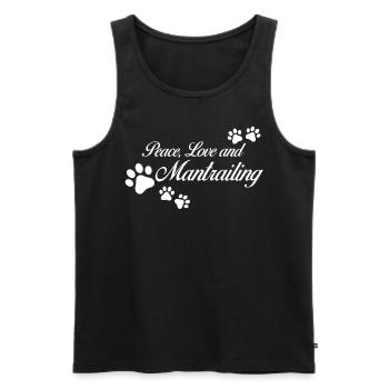 Mantrailing Sniffer Chien de recherche De chien Mantrailer - Débardeur bio Premium Homme - noir - Devant - AI Model Male 178 light (178cm)