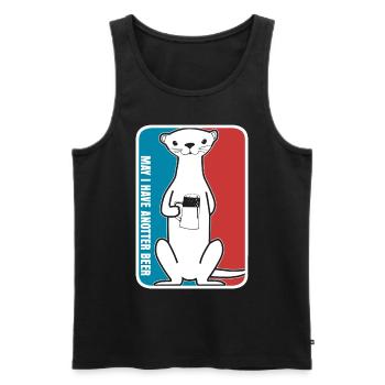 Otter Beer Otters - Männer Premium Bio Tank Top - Schwarz - Vorne - Michal (187cm)