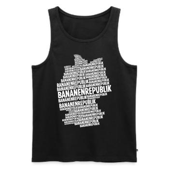Bananen Deutschland Banane - Männer Premium Bio Tank Top - Schwarz - Vorne - Michal (187cm)