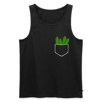 Gurken in Hemdtasche Gurke - Männer Premium Bio Tank Top - Schwarz - Vorne - AI Model Male 178 light (178cm)