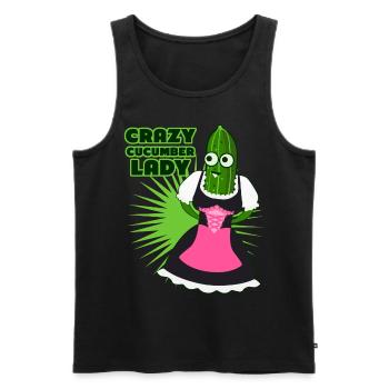 Gurken Dirndl Gurke - Männer Premium Bio Tank Top - Schwarz - Vorne - AI Model Male 178 light (178cm)