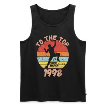 Geburtstag Klettern Bouldern seit März 1998 - Männer Premium Bio Tank Top - Schwarz - Vorne - Michal (187cm)