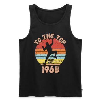 Geburtstag Klettern Bouldern seit Mai 1968 - Männer Premium Bio Tank Top - Schwarz - Vorne - Michal (187cm)