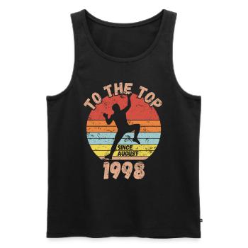 Geburtstag Klettern Bouldern seit August 1998 - Männer Premium Bio Tank Top - Schwarz - Vorne - Michal (187cm)