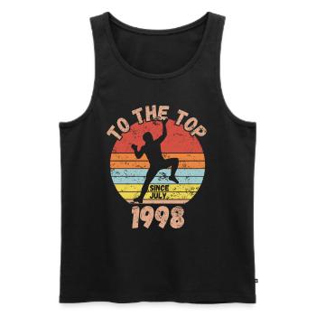 Geburtstag Klettern Bouldern seit Juli 1998 - Männer Premium Bio Tank Top - Schwarz - Vorne - Michal (187cm)