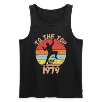 Geburtstag Klettern Bouldern seit Mai 1979 - Männer Premium Bio Tank Top - Schwarz - Vorne - Michal (187cm)