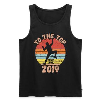 Geburtstag Klettern Bouldern seit Juni 2019 - Männer Premium Bio Tank Top - Schwarz - Vorne - Michal (187cm)