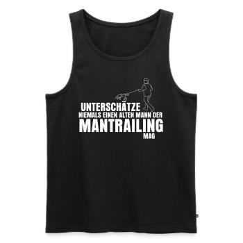 Mantrailing Hund Suchhund Mantrailer - Männer Premium Bio Tank Top - Schwarz - Vorne - Michal (187cm)