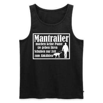 Mantrailing Suchhund Spruch Mantrailer - Männer Premium Bio Tank Top - Schwarz - Vorne - Michal (187cm)