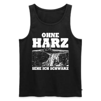 Harz Torfhaus Wanderung Harzer Brocken - Männer Premium Bio Tank Top - Schwarz - Vorne - Michal (187cm)