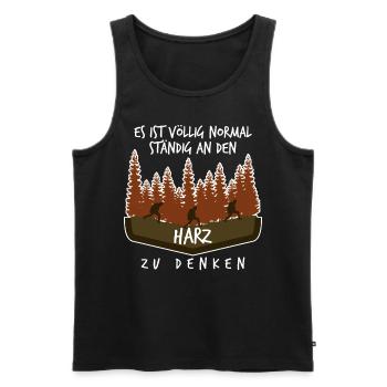 Harz Torfhaus Harzer Brocken - Männer Premium Bio Tank Top - Schwarz - Vorne - Michal (187cm)