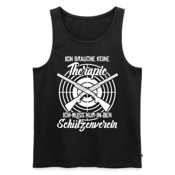 Schießsport Sportschütze Schützenkönig - Männer Premium Bio Tank Top - Schwarz - Vorne - Michal (187cm)
