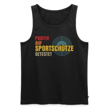 Sportschütze Schießsport Schützenkönig - Männer Premium Bio Tank Top - Schwarz - Vorne - Michal (187cm)
