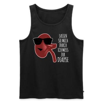 Dialyse Niere Dialyseklinik - Männer Premium Bio Tank Top - Schwarz - Vorne - AI Model Male 178 light (178cm)