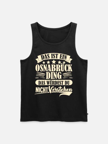 Osnabrück Spruch Osnabrücker - Männer Premium Bio Tank Top - Schwarz