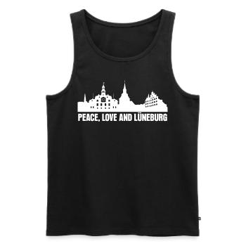 Lunebourg Lüneburger - Débardeur bio Premium Homme - noir - Devant - Michal (187cm)