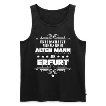 Erfurter Mann aus Erfurt - Männer Premium Bio Tank Top - Schwarz - Vorne - AI Model Male 178 light (178cm)