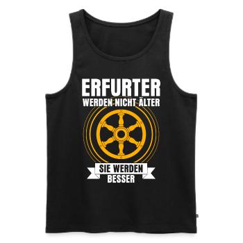 Erfurter Spruch Erfurt - Männer Premium Bio Tank Top - Schwarz - Vorne - AI Model Male 178 light (178cm)