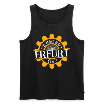 Erfurter Ich mag Erfurt - Männer Premium Bio Tank Top - Schwarz - Vorne - AI Model Male 178 light (178cm)