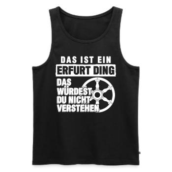 Erfurter Wappen Erfurt - Männer Premium Bio Tank Top - Schwarz - Vorne - AI Model Male 178 light (178cm)