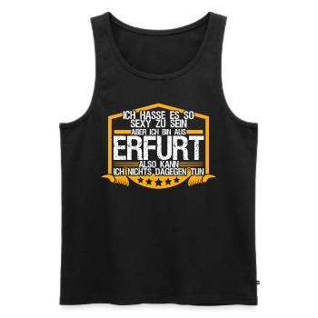 Erfurt lustig Erfurter - Männer Premium Bio Tank Top - Schwarz - Vorne - AI Model Male 178 light (178cm)