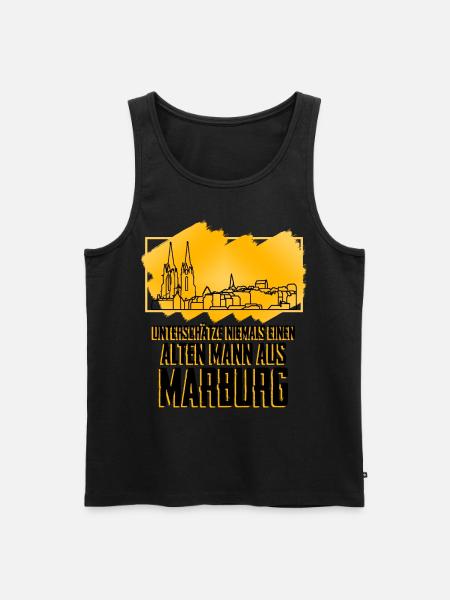 Marburg Marburger - Männer Premium Bio Tank Top - Schwarz