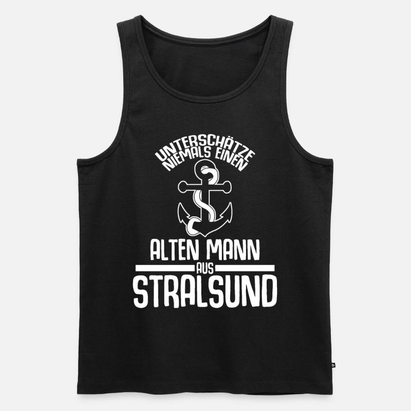 Stralsund Stralsunder - Männer Premium Bio Tank Top - Schwarz