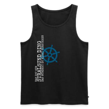 Stralsund lustiger Spruch Stralsunder - Männer Premium Bio Tank Top - Schwarz - Vorne - Michal (187cm)