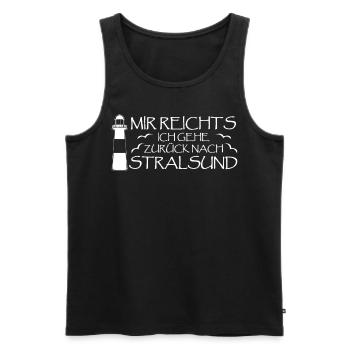 Stralsunder Witz Stralsund - Männer Premium Bio Tank Top - Schwarz - Vorne - Michal (187cm)