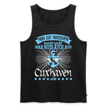 Cuxhaven Witz lustig Cuxhavener - Männer Premium Bio Tank Top - Schwarz - Vorne - AI Model Male 178 light (178cm)