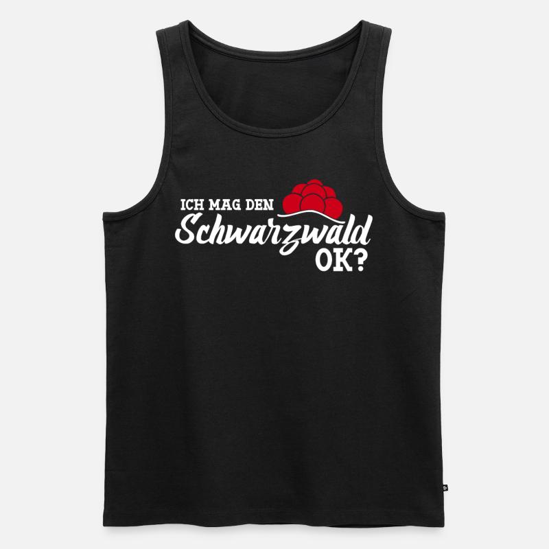 Schwarzwald Bollenhut - Männer Premium Bio Tank Top - Schwarz