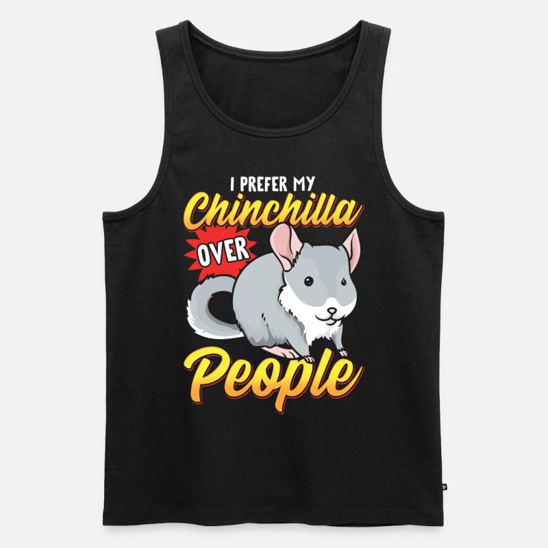 Chinchilla Über Menschen - Männer Premium Bio Tank Top - Schwarz