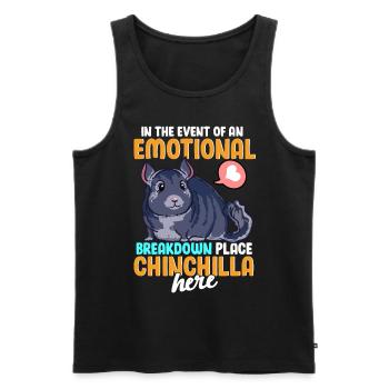 Funny Emotional Breakdown Chinchilla - Men's Premium Organic Tank Top - black - Front - AI Model Male 178 light (178cm)