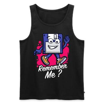 Programmer Retro-diskette Floppy disc - Men's Premium Organic Tank Top - black - Front - AI Model Male 178 light (178cm)