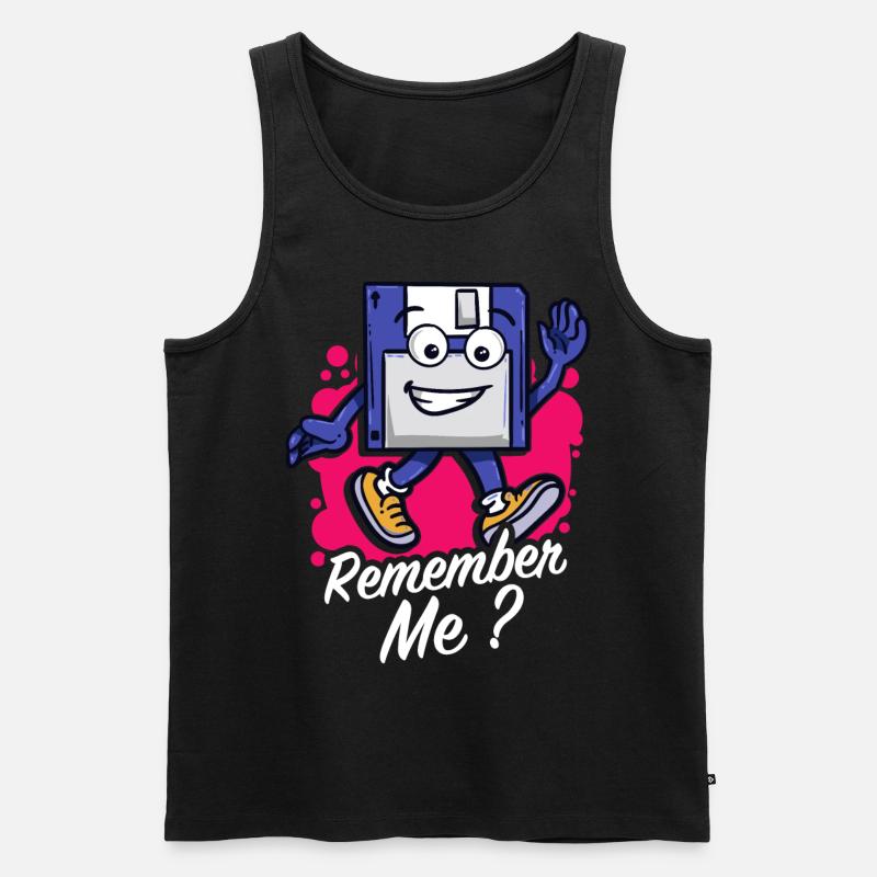 Programmeur Retro-diskette Disquette - Débardeur bio Premium Homme - noir