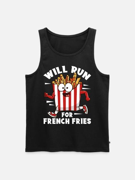 French Fries Cute Kawaii Funny - Men's Premium Organic Tank Top - black