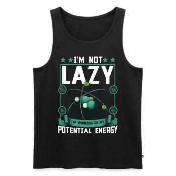 Science Physics Chemistry Lustig Scientist - Men's Premium Organic Tank Top - black - Front - Michal (187cm)
