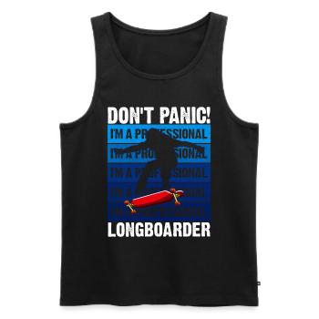 Lonagboarding Ich Bin Longboarder - Männer Premium Bio Tank Top - Schwarz - Vorne - AI Model Male 178 light (178cm)